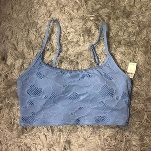 Aerie Jacquard Longline Scoop Bikini Top